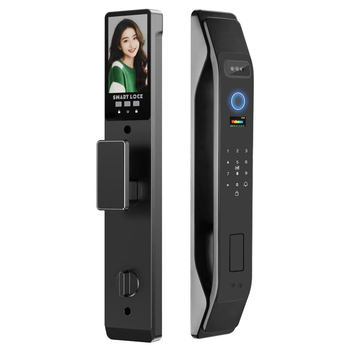 Okos ajtózár ujjlenyomat- és arcfelismeréssel és jelszóval – 0,3 s szkennelés, 100 ujjlenyomat tárolása, hamis elfogadás aránya 0,001, -30°C-tól 70°C-ig