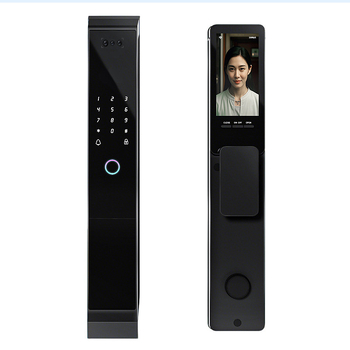 Okos WiFi ajtózár ujjlenyomat- és arcfelismeréssel, interkom, vízálló, hozzáférés jelszóval (50 ujjlenyomat-tároló kapacitás; >100000 nyitás; olvasási idő <2 s; anti-spoofing <0.001%; hamis elutasítás <1,0%)