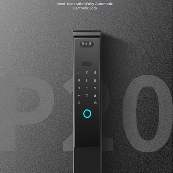 Okos ajtózár ujjlenyomat, jelszó és 3D arcfelismerés és távoli feloldás funkcióval (300 ujjlenyomat-tároló kapacitás; szkennelési idő <2 s; FAR 0,001; FRR 0,001; DC tápegység)