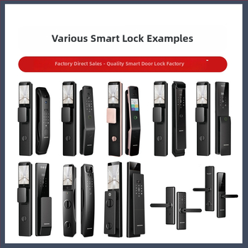 3D arcfelismeréses intelligens ajtózár jelszóval, ujjlenyomat- és távoli nyitással faajtókhoz | 0,5 s beolvasás, 0,1% hamis felismerés, -20°C működés