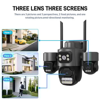 Ασύρματη κάμερα επιτήρησης με WiFi, 3 MP, φακός 4 mm, νυχτερινή όραση, έλεγχος μέσω εφαρμογής