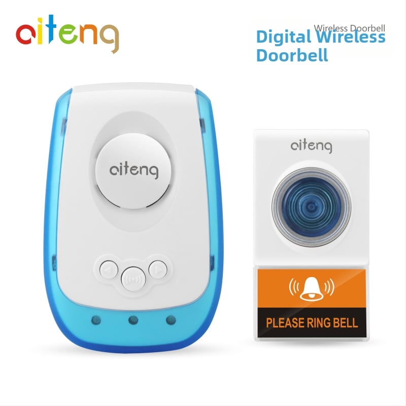 Bezdrôtový digitálny zvonček na dvere s diaľkovým ovládaním na dlhý dosah, model V009A, 110-220V, 38 tónov, 1W