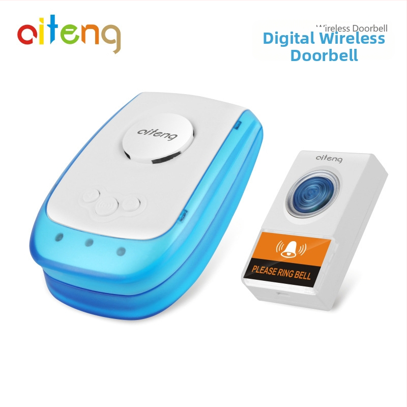 Bezdrôtový digitálny zvonček na dvere s diaľkovým ovládaním na dlhý dosah, model V009A, 110-220V, 38 tónov, 1W