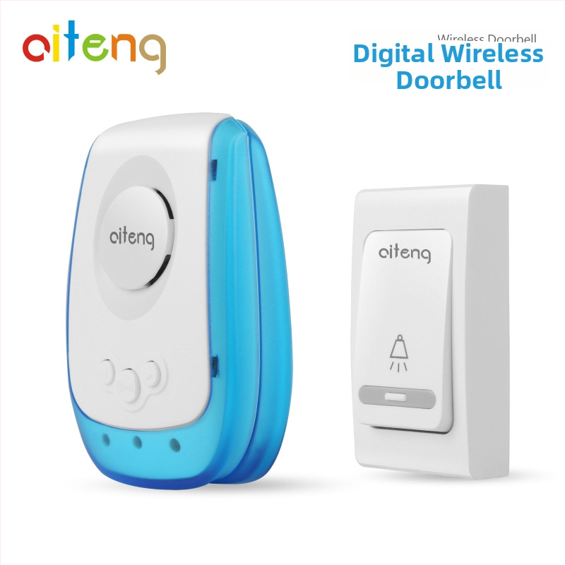 Bezdrôtový digitálny zvonček na dvere s diaľkovým ovládaním na dlhý dosah, model V009A, 110-220V, 38 tónov, 1W