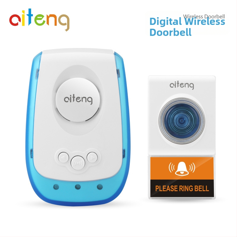 Bezdrôtový digitálny zvonček na dvere s diaľkovým ovládaním na dlhý dosah, model V009A, 110-220V, 38 tónov, 1W