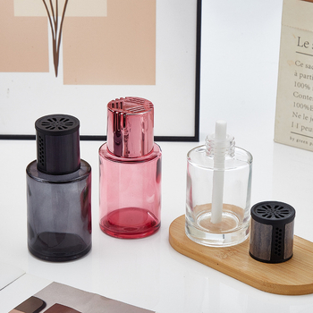 Autó illatosító üveg, magas fehér üveg, Hengya Glass, logónyomtatás elérhető, dekoratív célra