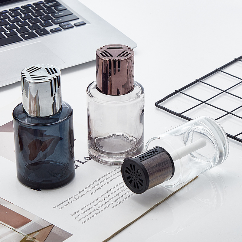 Autó illatosító üveg, magas fehér üveg, Hengya Glass, logónyomtatás elérhető, dekoratív célra