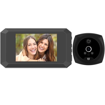 Video interfon pentru ușă A9, alimentare prin baterie, 5V, sonerie inclusă