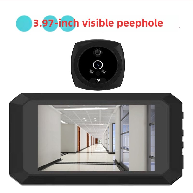 Video interfon pentru ușă A9, alimentare prin baterie, 5V, sonerie inclusă