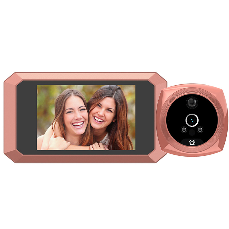 Video interfon pentru ușă A9, alimentare prin baterie, 5V, sonerie inclusă