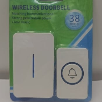 Ασύρματο κουδούνι πόρτας, μοντέλο 885684, τάση 110–220 V, 38 μελωδίες, κατάλληλο για οικιακή χρήση