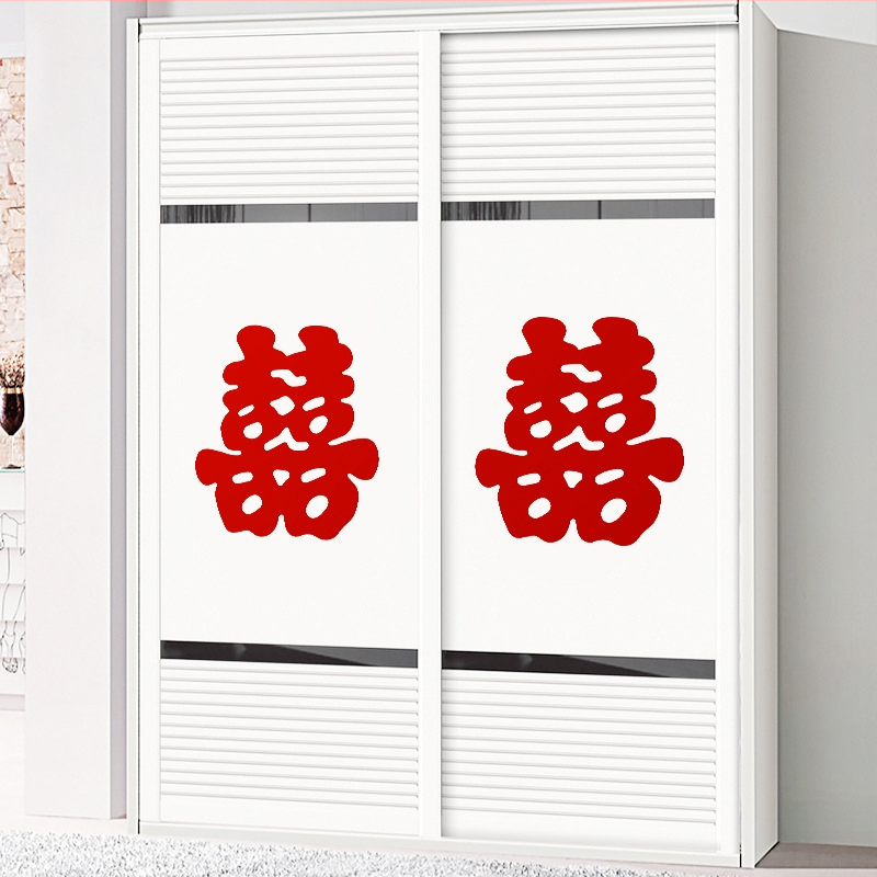 Plastová svadobná dekorácia so symbolom Dvojitého Šťastia pre auto a izbu, značka Blessing