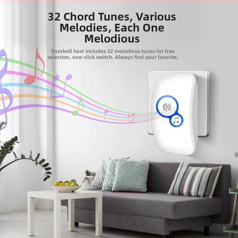 Ασύρματο θυροτηλέφωνο Guardian of time, σύστημα ένα προς ένα για ηλικιωμένους, μοντέλο Sk-ml002; τροφοδοσία 12V23A; είσοδος 220V; ήχος κλήσης με 32 μελωδίες; κατάλληλο για οικιακή χρήση και φροντίδα ηλικιωμένων.