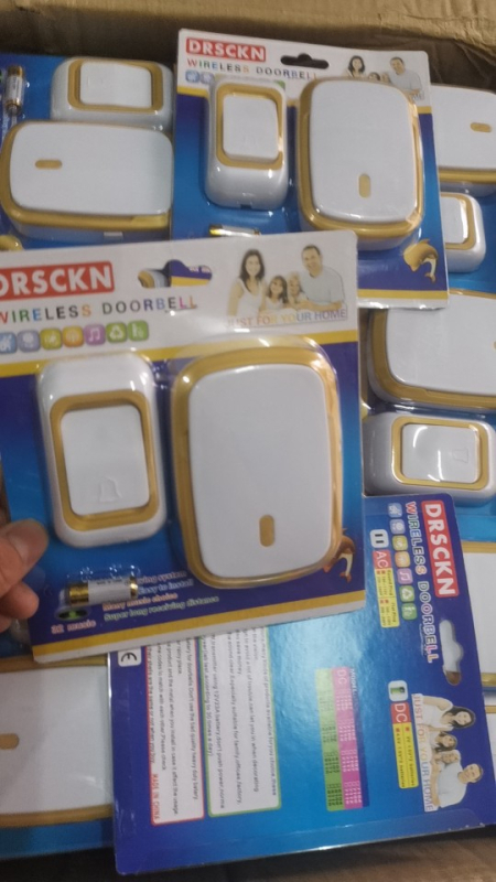 Bežični zvonac za vrata s daljinskim upravljanjem, model 7111, napajanje DC, baterije suhe ćelije