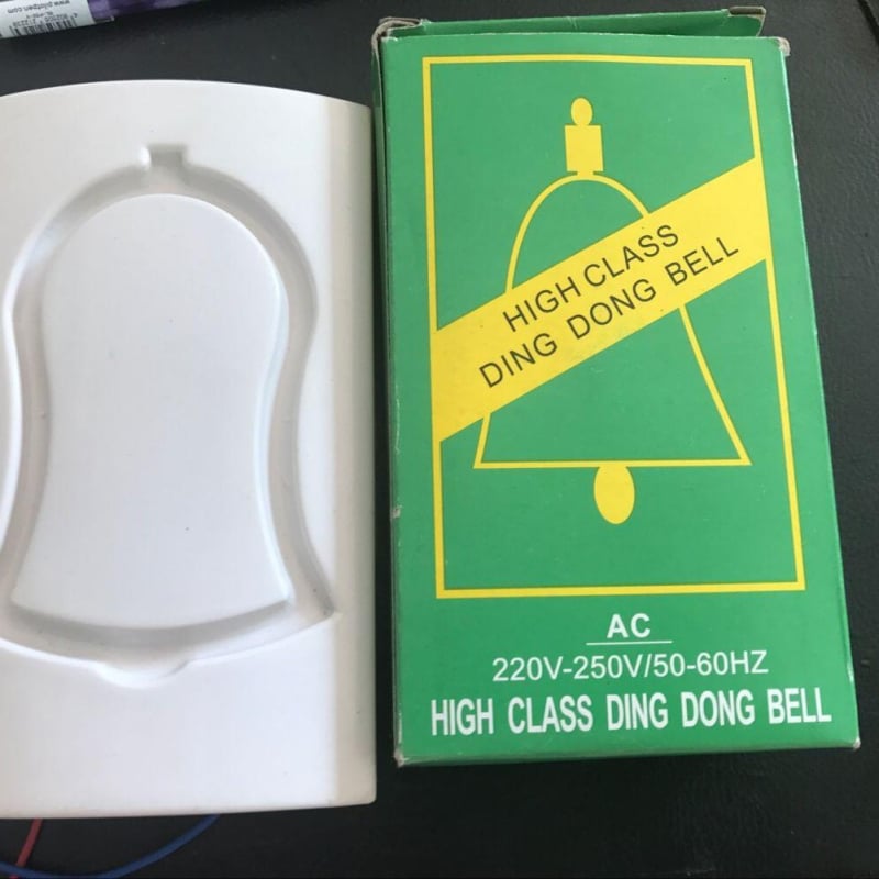 HT025 Káblový zvonček na dvere, AC110-220V, Ding Dong melódia, taieran
