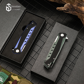 Cableway Skladací nôz z D2 ocele s G10 rukoväťou – rýchle otvorenie, kempingový taktický nôž