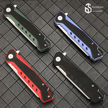 Cableway Skladací nôz z D2 ocele s G10 rukoväťou – rýchle otvorenie, kempingový taktický nôž