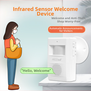 Κουδούνι πόρτας επαγωγής με ασύρματο αισθητήρα υπερύθρων και ανίχνευση ανθρώπων σε μεγάλες αποστάσεις, μοντέλο JX-628; τροφοδοσία: δύο μπαταρίες No.5; 36 ήχοι κλήσης; κατανάλωση ισχύος 0,5; κατάλληλο για οικίες, καταστήματα, ξενοδοχεία