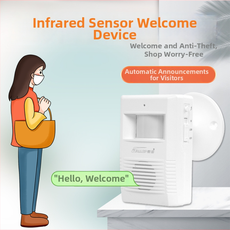 Κουδούνι πόρτας επαγωγής με ασύρματο αισθητήρα υπερύθρων και ανίχνευση ανθρώπων σε μεγάλες αποστάσεις, μοντέλο JX-628; τροφοδοσία: δύο μπαταρίες No.5; 36 ήχοι κλήσης; κατανάλωση ισχύος 0,5; κατάλληλο για οικίες, καταστήματα, ξενοδοχεία