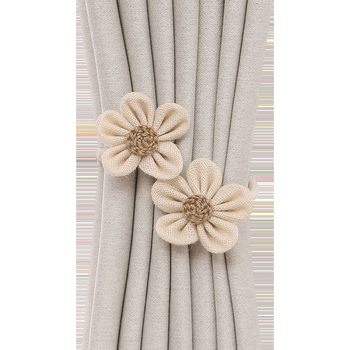 Bandă FY pentru perdea – flexibilă, fără găuri, stil pastoral, din bumbac și in, nepersonalizabilă