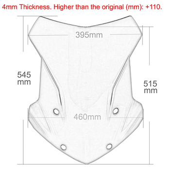 Vjetrobran deflektor za BMW R1200GS LC/ADV 2013–2022 – PC plastika, podignuto prednje staklo, težina 1,3 kg