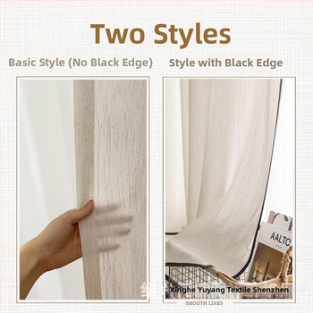 Závesy do okien z polyesteru, polopriesvitné, moderný minimalistický štýl; značka Yuxiang textile; inštalácia k dispozícii.
