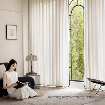 Závesy do okien z polyesteru, polopriesvitné, moderný minimalistický štýl; značka Yuxiang textile; inštalácia k dispozícii.
