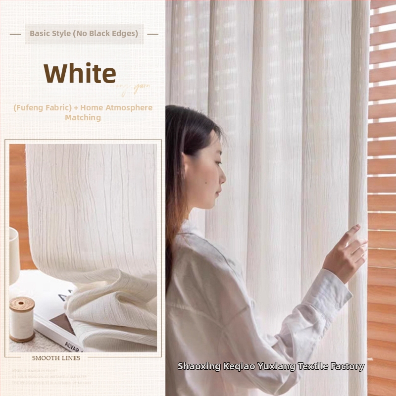 Závesy do okien z polyesteru, polopriesvitné, moderný minimalistický štýl; značka Yuxiang textile; inštalácia k dispozícii.