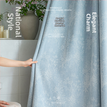 Zavjese Chenille Jacquard, moderno minimalistički stil, blackout za spavaću sobu, dizajn Lanting Master
