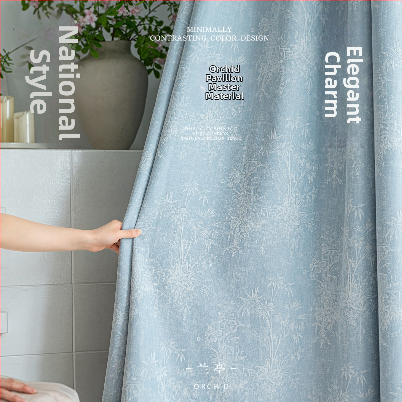Zavjese Chenille Jacquard, moderno minimalistički stil, blackout za spavaću sobu, dizajn Lanting Master
