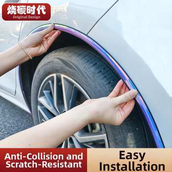 Farebný ochranný pás blatníka kolies — PVC, Značka Carbon Burning Era, Univerzálny typ, Kód produktu Universal Car Wheel Arch