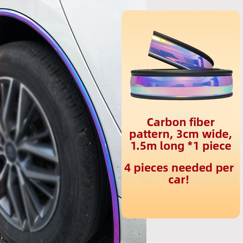 Farebný ochranný pás blatníka kolies — PVC, Značka Carbon Burning Era, Univerzálny typ, Kód produktu Universal Car Wheel Arch