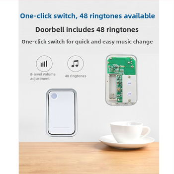 Bezdrôtový zvonček RG200 – prijímač s Type-C napájaním; vysielač 12V23A; dosah až 250 m (cez stenu 100 m); napájanie prijímača: 3x AA batérie alebo priame pripojenie; prevádzková teplota -20°C až 45°C