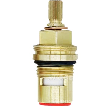 Bakreno jezgro ventila za slavinu – dvostruki navoj, keramičko jezgro, za pitku vodu izravno, 90° rotacije, maksimalna temperatura 90°C