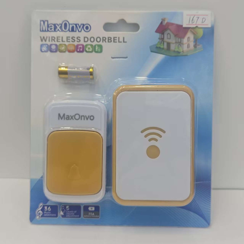 Sonerie wireless cu telecomandă, alimentare DC 3V, 36 tonalități — pentru casă, birou, hoteluri și spații publice