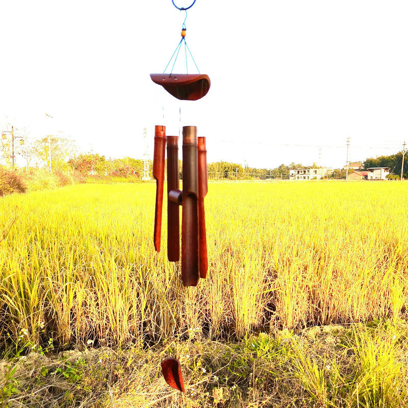 Clopot din bambus – pandantiv, lucrat manual, stil chinezesc, decor pentru casă și grădină