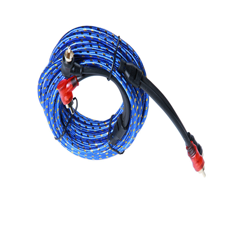 5 m kabel od čistog bakra, dvostruko oklopljen audio kabel za automobil, RCA na RCA
