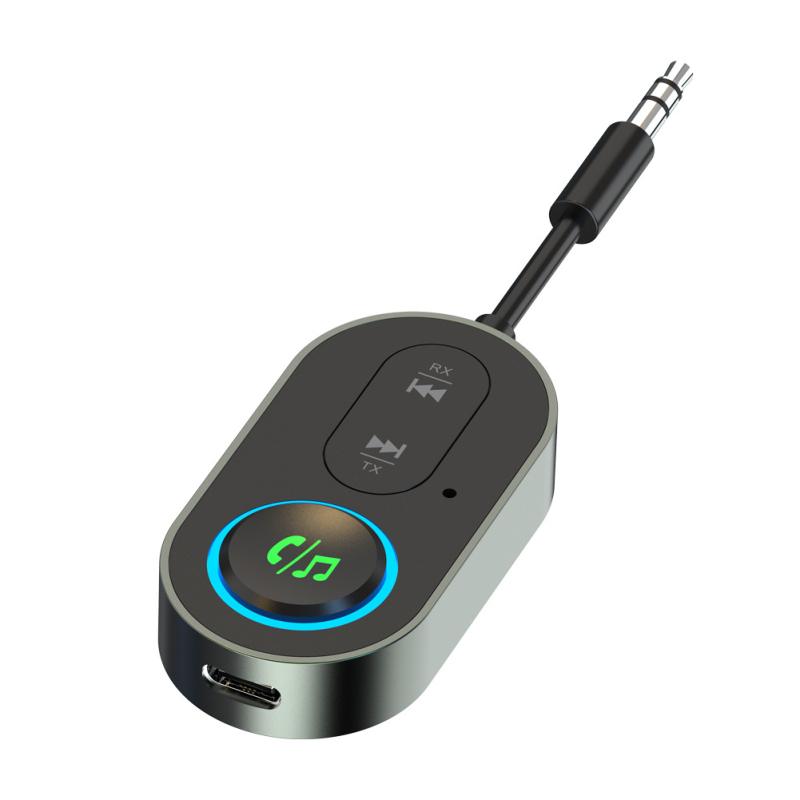 BR10 Bluetooth 5.3 bežični audio prijemnik i prijenosnik — jedan na dva, 3,5 mm AUX, Plug‑and‑Play, domet 10 m
