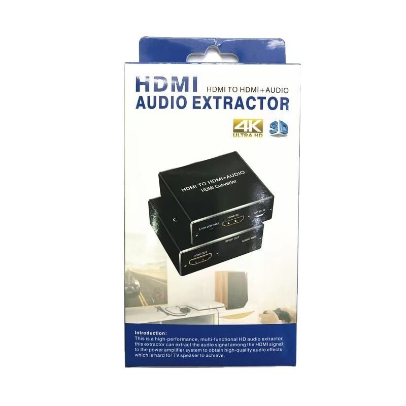4K HDMI audio ekstraktor/splitter/dekoder s optičkim S/PDIF 3,5