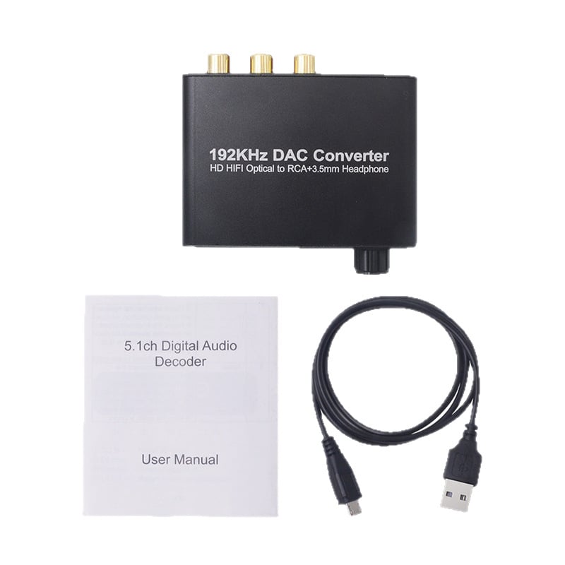 Digitalno-analogni DAC s dekodiranjem 5.1, koaksijalni i optički ulaz, 3,5 mm analogni izlaz, model Aay 76
