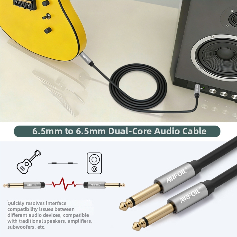 Airfoil YY-9801 Audio kabel - dvostruko jezgro, zlatni premaz, jezgro od bakra bez kisika, PVC kabel, 80 g, muško–muško