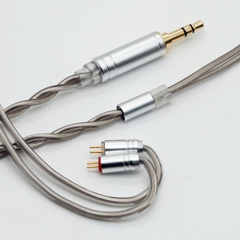 Sivi dvostruko uvijeni koaksijalno štiteni kabel za slušalice MMCX QDCTFZ0.78a2dc – audio upgrade