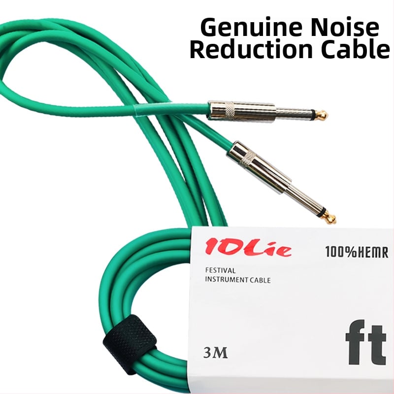 IOLie DP002 Gitarski kabel za električnu gitaru i bas gitaru sa smanjenjem buke, duljine 3 m, 6 m ili 10 m.