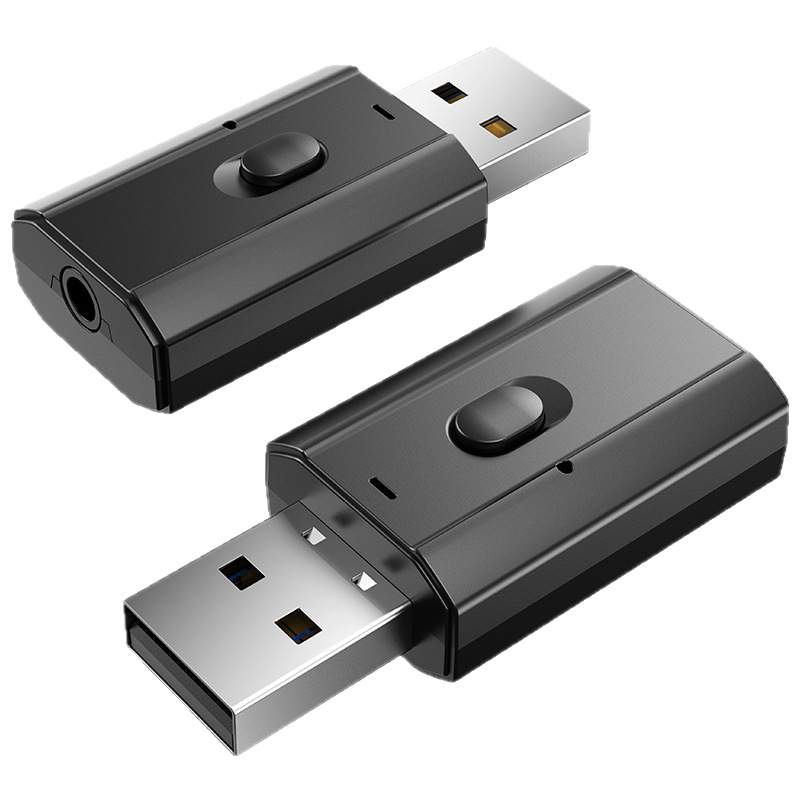 Αντάπτορας USB Bluetooth ήχου — 2-σε-1 δέκτης και πομπός, Bluetooth 5.0, AUX 3.5mm, Plug & Play, εξωτερική τροφοδοσία, Hands-Free κλήσεις στο αυτοκίνητο