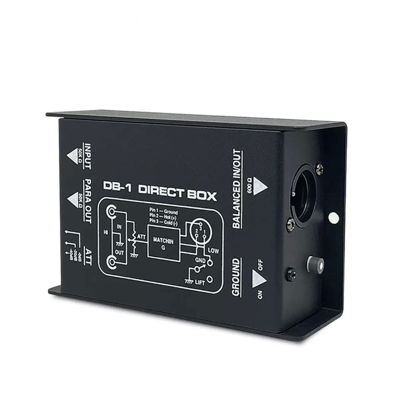 DI box za pretvaranje impedancije i audio izolator za glazbene instrumente, model Db1, marka Gerlek, šifra G-di