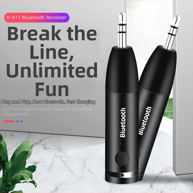 Autóba AUX Bluetooth audio vevő, 3,5 mm-es interfésszel, Bluetooth 5.0, Plug-and-Play, külső tápegellátás nélkül, 10 m hatótávolság