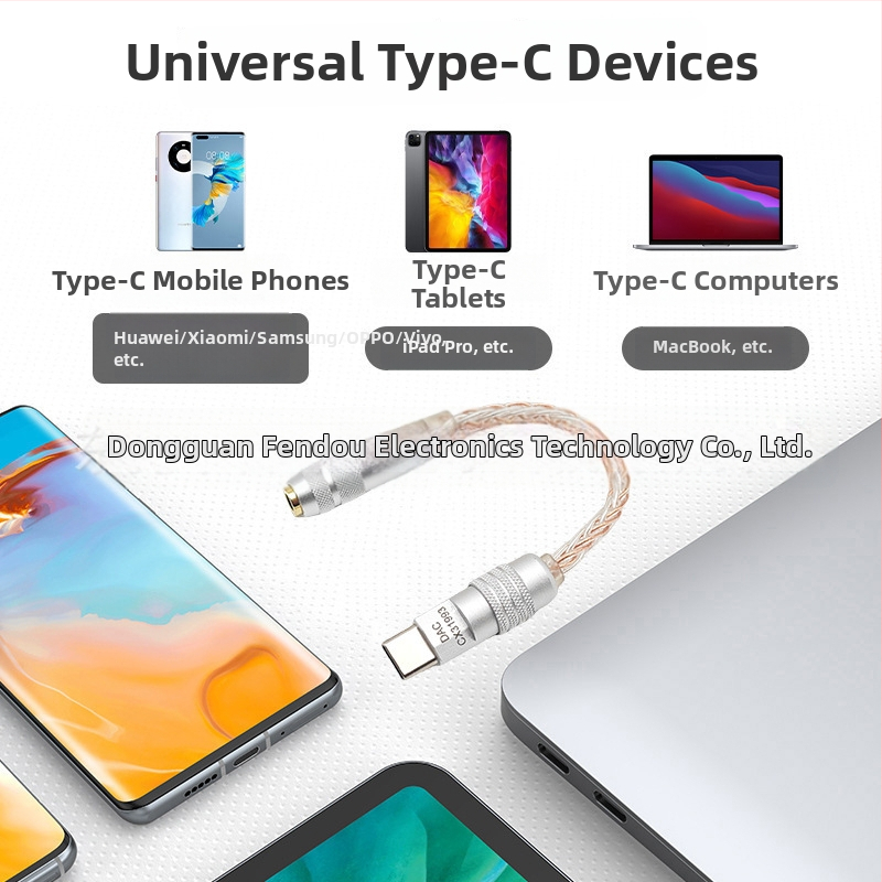 USB-C na 3,5 mm audio adaptér pre slúchadlá – Striver, 7N monokrystalické meďové jadro, TPES vodič, CE certifikát, hmotnosť 26 g