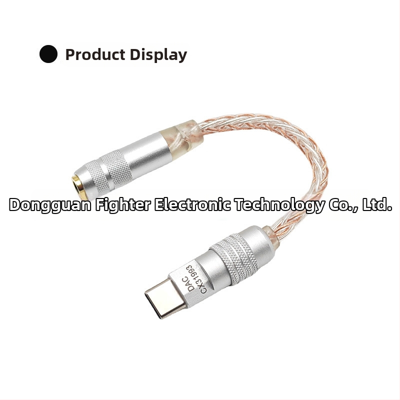 USB-C na 3,5 mm audio adaptér pre slúchadlá – Striver, 7N monokrystalické meďové jadro, TPES vodič, CE certifikát, hmotnosť 26 g