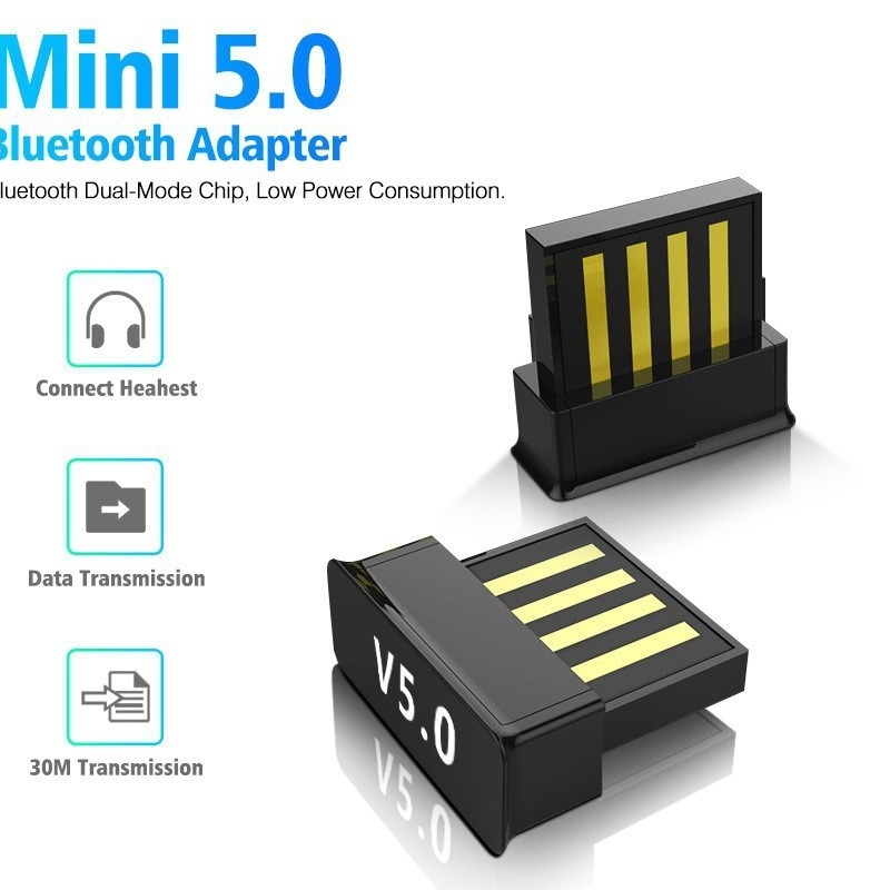 Alanya USB Bluetooth αντάπτορας RTL8761B 5.0, Plug‑and‑Play, 2 Mbps, εμβέλεια 10 m
