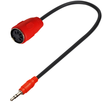 Cablu adaptor audio MIDI către TRS 3,5 mm, masculin către DIN 5-pini femeie, lungime 0.5 m, nucleu de cupru, conductori de cupru